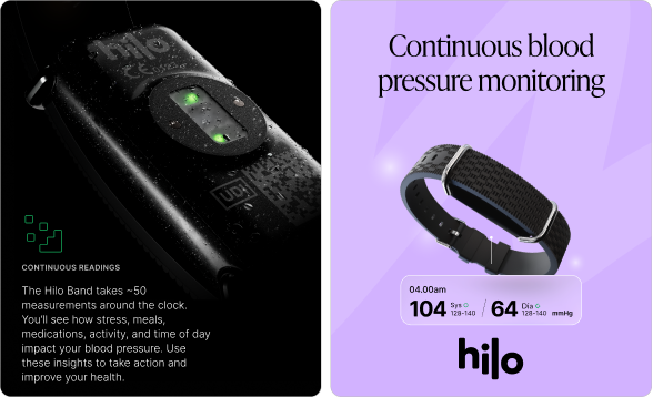Hilo Lens measurement flow showing how to place a finger on the phone camera